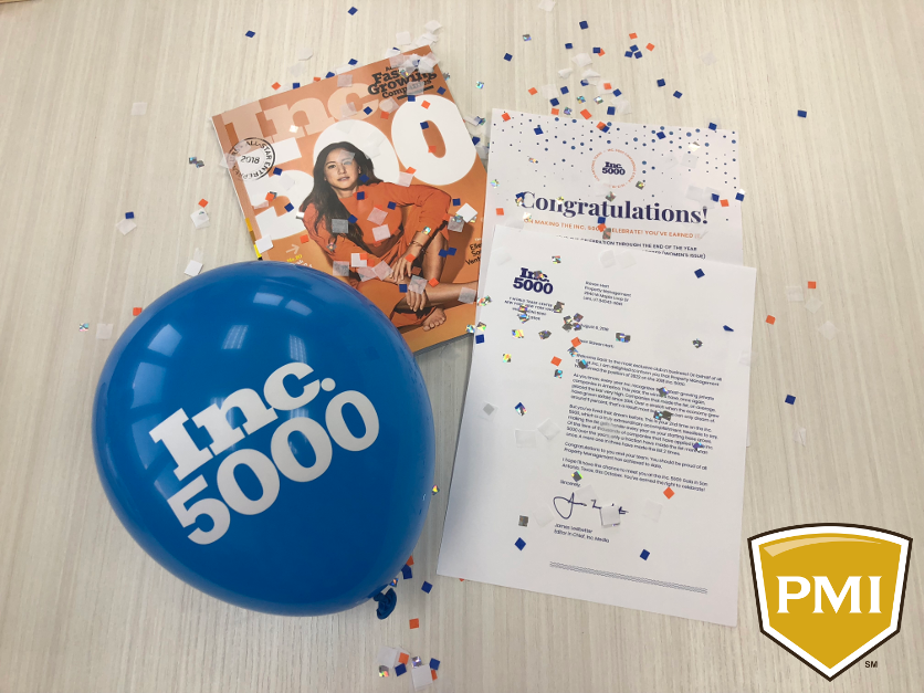 PMI celebrates ranking on Inc. 5000 for the second year in a row